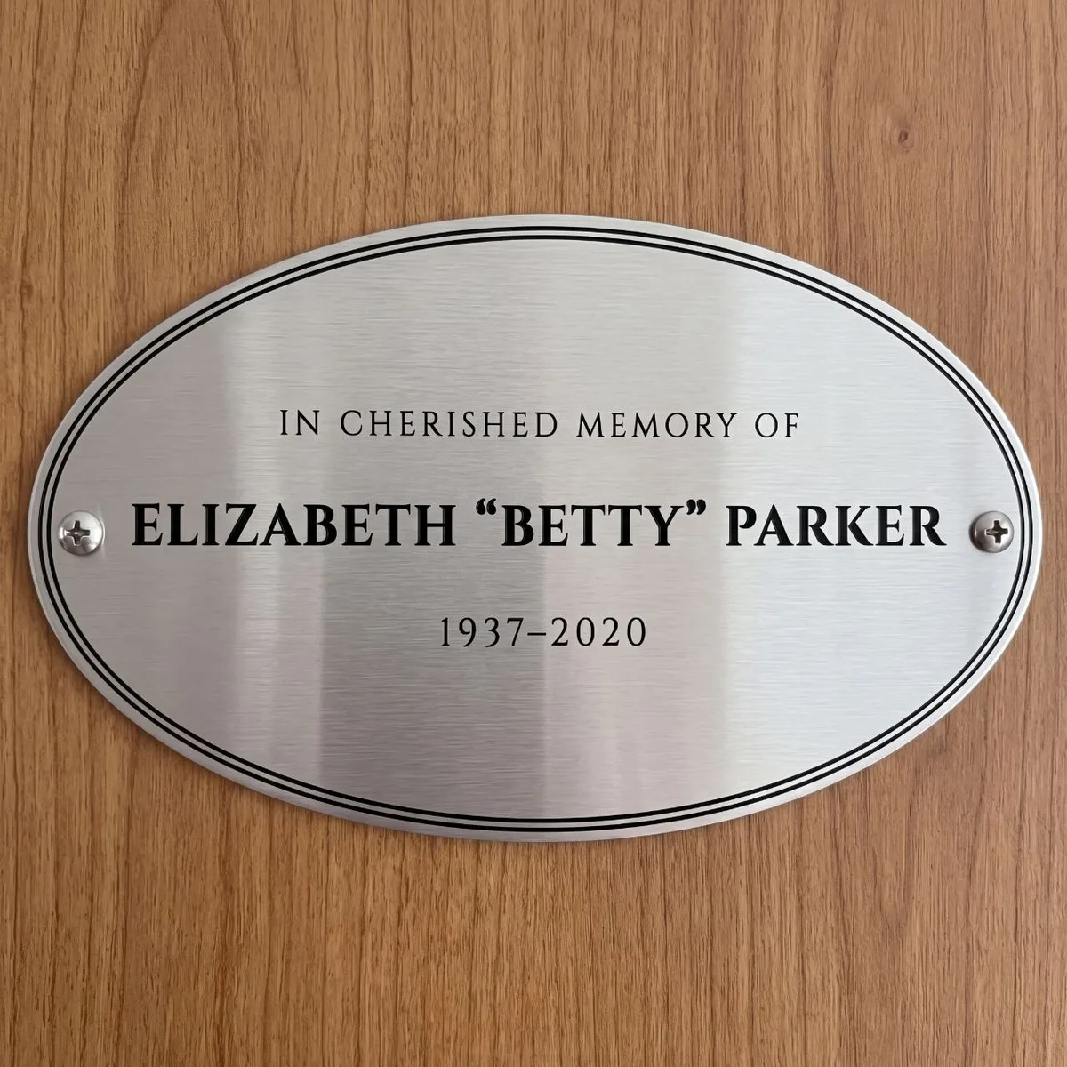 Custom plaques example